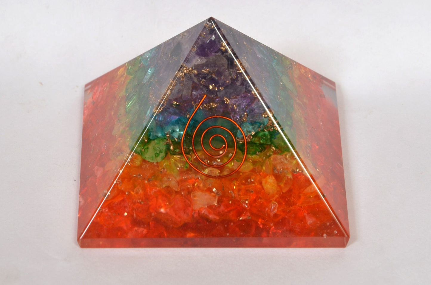 Wholesalegemshop Energy Generator Orgone Pyramid for Emf Protection & Healing- meditation orgonite crystal chakra pyramids