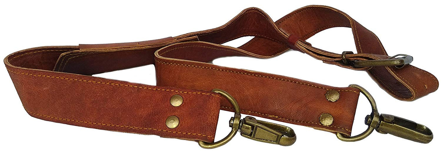 leather strap for travel duffel, messenger bag, leather laptop bag strap