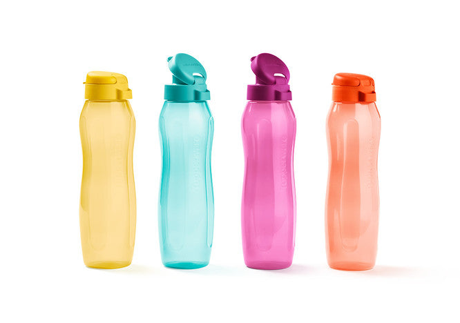 Tupperware Aquaslim 500 ml Water Bottle 4 pcs, Multicolor