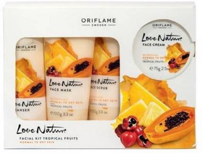 Oriflame Sweden Love Nature Facial Kit Tropical Fruits  (4 Items in the set)