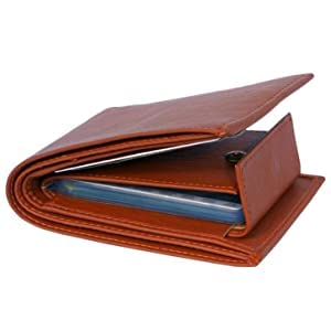 Artificial/PU Leather Wallet for Men Album (Tan)