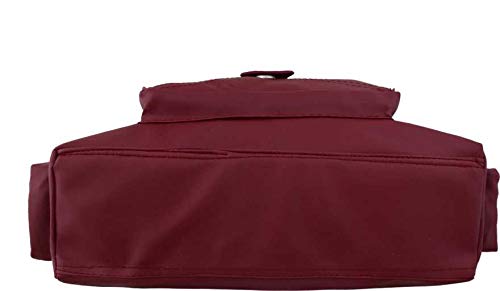 Women's D pocket maroon synthetic Shoulder handbag and wallet