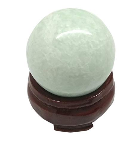 WholesaleGemShop Natural Amazonite 35-38 mm Ball Sphere Gemstone A+ Hand Carved Crystal Altar Healing Devotional Focus Spiritual Chakra Cleansing Metaphysical Gift Men Women