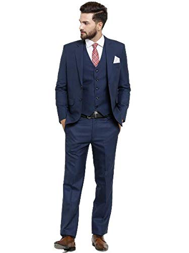 Men's Slim Fit 3pcs Suit (Coat, Pant & Waistcoat) - 6 Colors