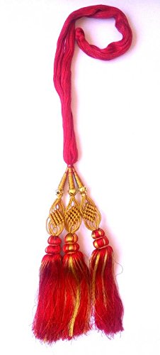 Long Length Paranda Parandi Hair Accessory (Red)