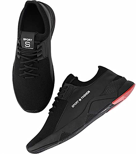 Men's Trendy & Stylish Black & Sports Sneakers Running Shoes