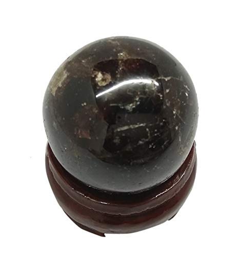 WholesaleGemShop Natural Garnet 35-38 mm Ball Sphere Gemstone A+ Hand Carved Crystal Altar Healing Devotional Focus Spiritual Chakra Cleansing Metaphysical Gift Men Women