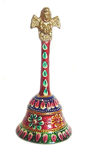 Pure Brass Dinner Bell Decorated Indian Handicraft Article Pooja Bell, Puja Bell