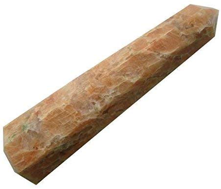 WholesaleGemShop 3 Inch Gemstones Obelisk Tower Jumbo Facet Aura Rock Crystal Natural Polished Earth Wand Spirit (Moonstone)