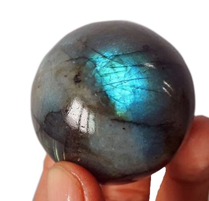 WholesaleGemShop 40 - 45 mm Spectrolite LABRADORITE Crystal Sphere Feldspar Natural Ball Mineral Stone Sphere - Madagascar