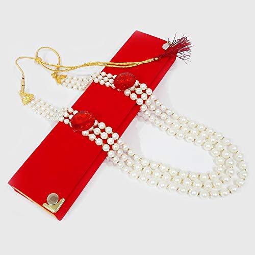 Pearl Necklace Jewellery for Groom Dulha Moti Mala Haar for Men