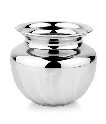 Glossy Stainless Steel Heavy Lota 1 L (Silver)