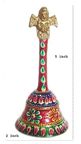 Pure Brass Dinner Bell Decorated Indian Handicraft Article Pooja Bell, Puja Bell