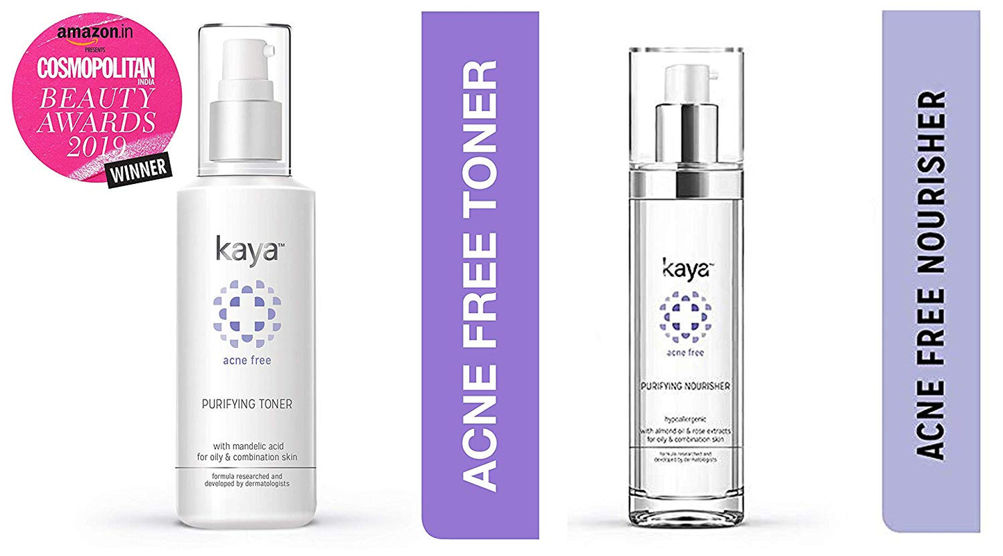 Kaya Skin Clinic Acne Free Purifying Toner, 100ml + Acne Free Purifying Nourisher, 50ml