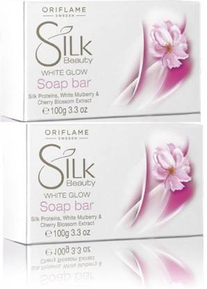 Oriflame Sweden Silk Beauty White Glow Soap  (2 x 100 g)