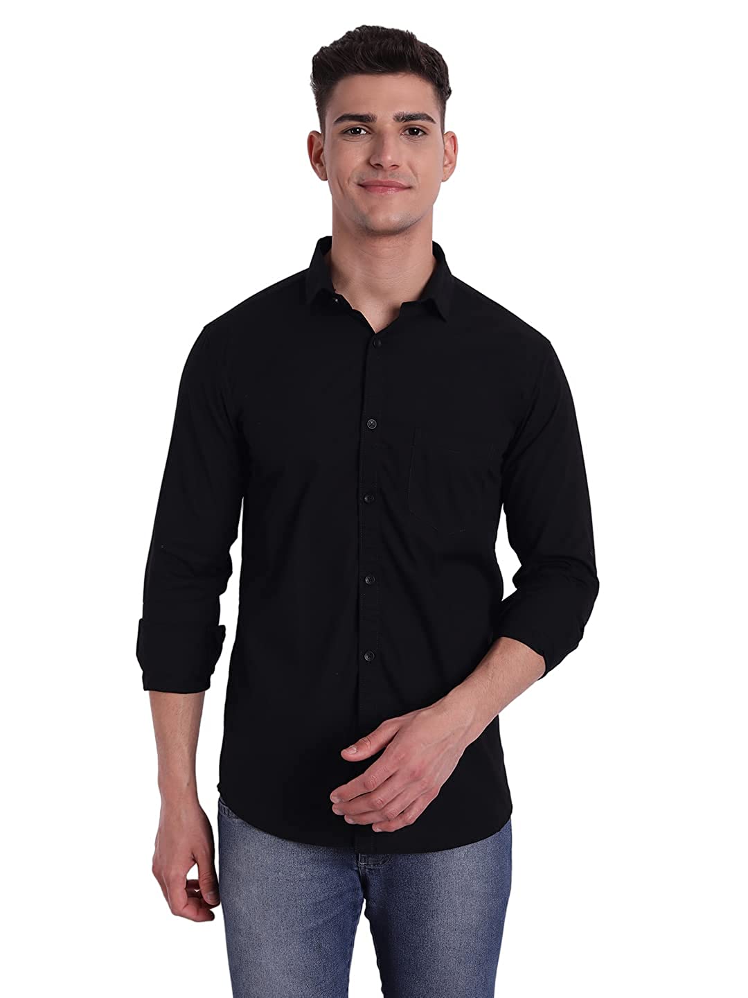 Solid Slim Fit Casual Shirt for Men