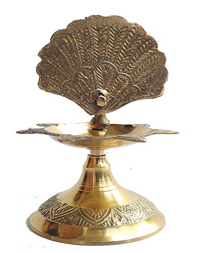 Rastogi Handicrafts Pure Brass Diya (Puja Lamp) Hindu Pooja Article,Diyas, Deepak Oil Lamp