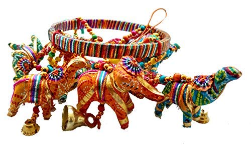 Rastogi Handicrafts Handmade Elephant Wall Roof Hanging Decorative Ornament Christmas Diwali Party Wedding Decorative Hanging