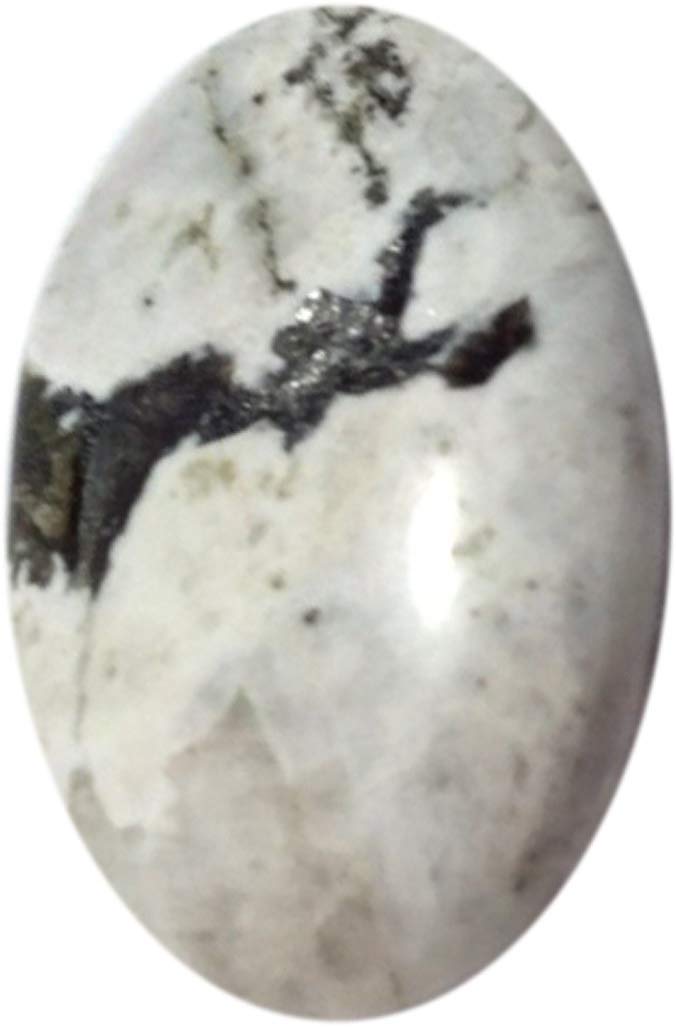 WholesaleGemShop White Rainbow Moonstone Worry Stone