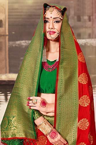 sarees-for-women-banarasi-art-silk-woven-saree-l-indian-wedding-traditional-wear-sari-and-blouse-red