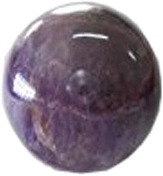 Wholesale GemShop - 40 mm Amethyst Sphere (Ball) Natural Crystal Gemstone Polished Mineral Quartz Ball - India - 97 gm.