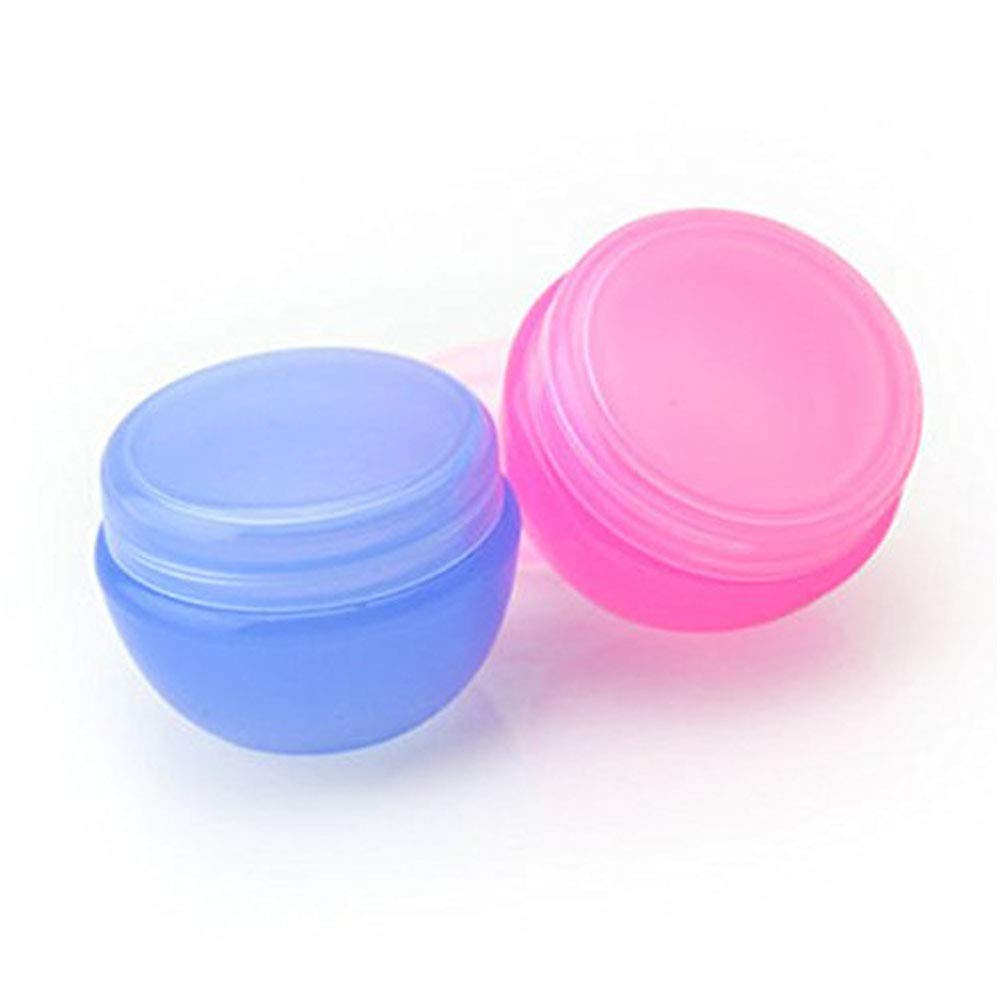 20gm Empty Container with Lid to Avoid Leakage for Lotion, Cream, Skincare, Makeup, Lip, Balm etc (Pack of 2, Clear Color)