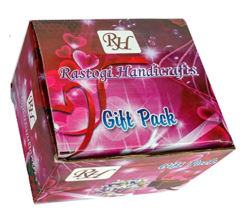 Rastogi Handicrafts Handmade Wall Hanging Five Mirror and Five Ring Stringed Decorative Ornament Christmas Diwali Party Wedding Decorative Hanging Gift Box Packing Set of Two