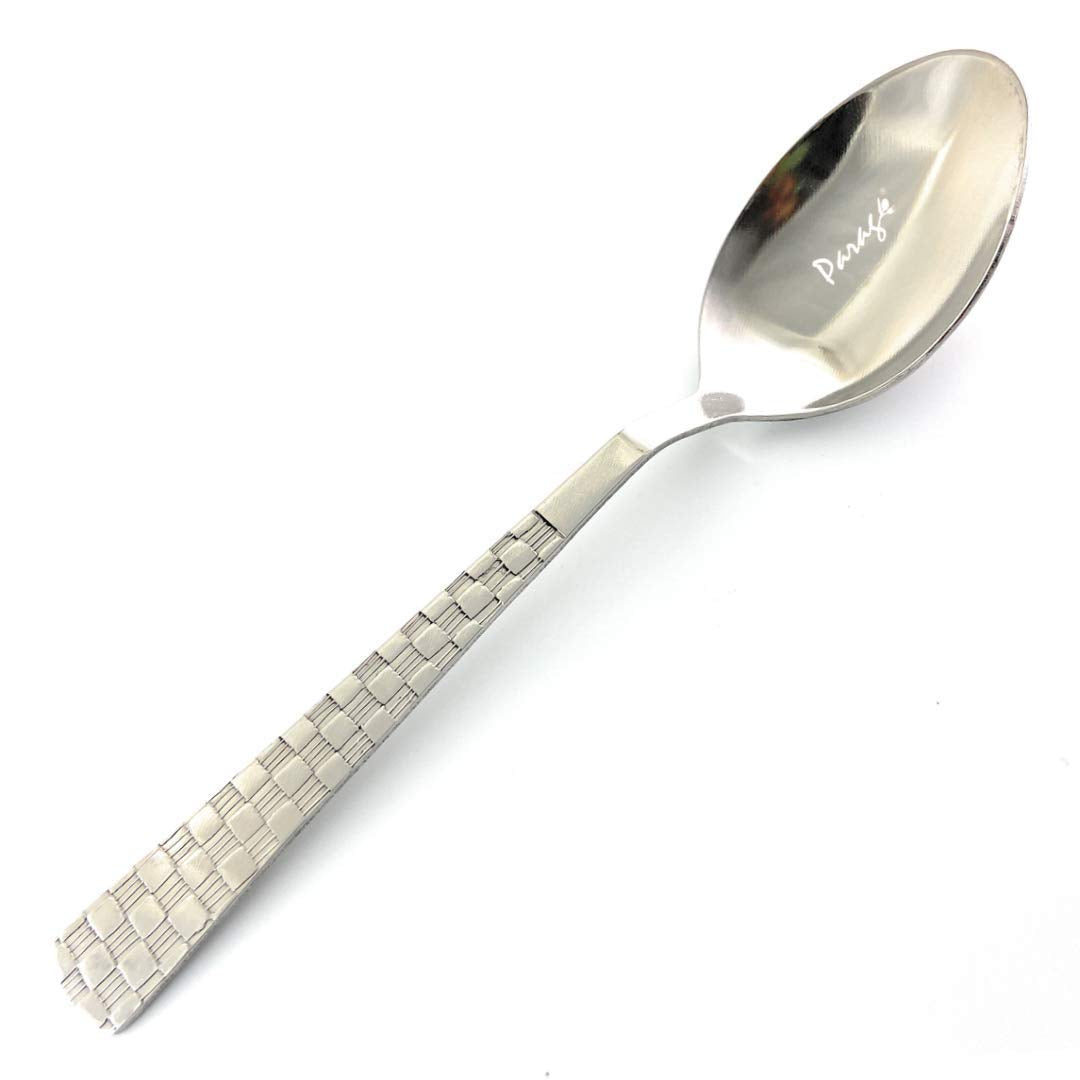 12 Pieces Stainless Steel Dinner/ Table Spoons, Length 15.5cm, Set of 12, Silver (Dilare)