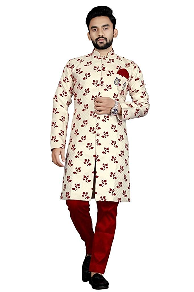 Men's Traditional Sherwani Indian Wedding Dress Party Outfit