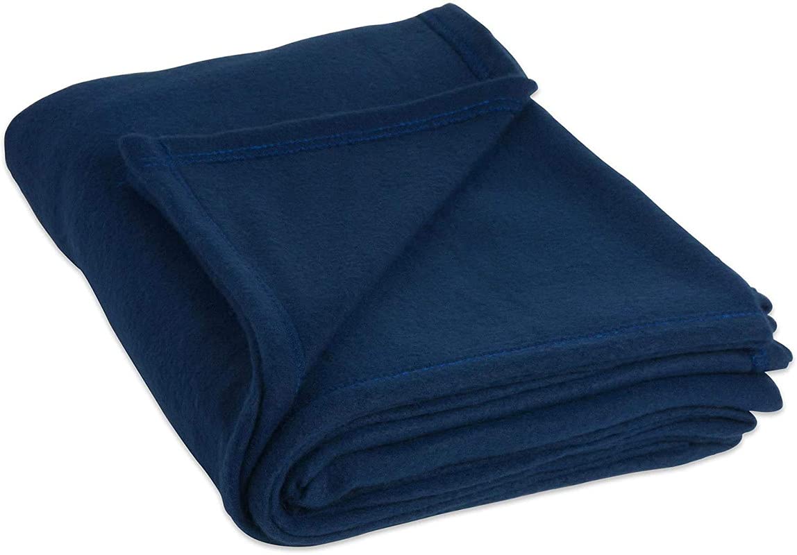 Fleece Single Bed Blanket (Blue, Standard)