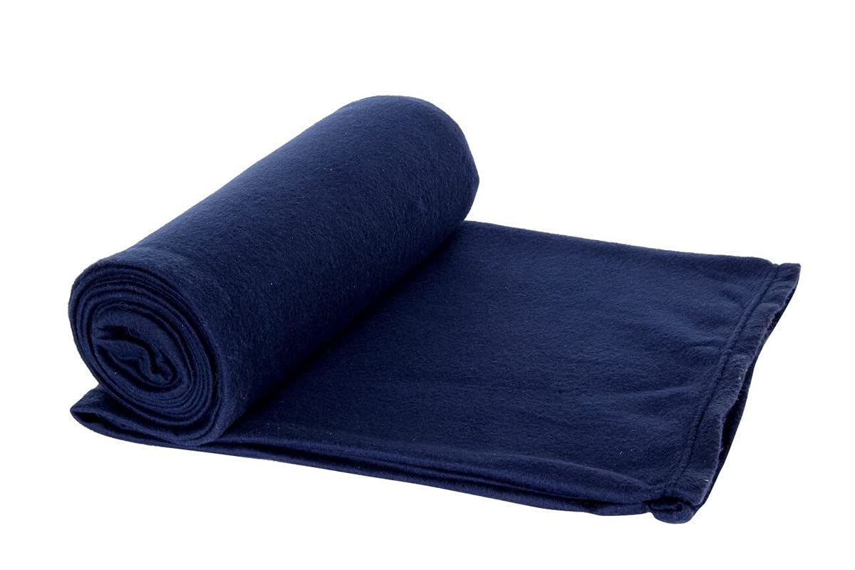 Fleece Single Bed Blanket (Blue, Standard)