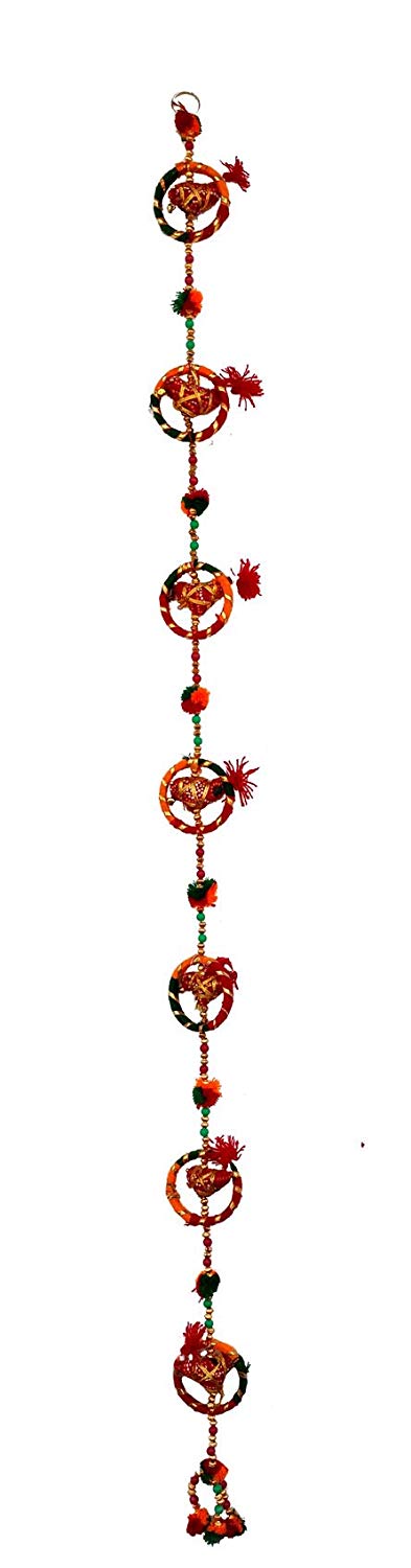 Rastogi Handicrafts Handmade wall Hanging Ring Stringed decorative ornament Christmas Diwali Party wedding decorative hanging GIFT BOX PACKING