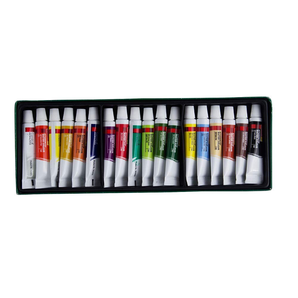 Camel Student Water Color Tube 5ml (18 Shades) + Faber-Castell Tri-Grip Brush,7pc