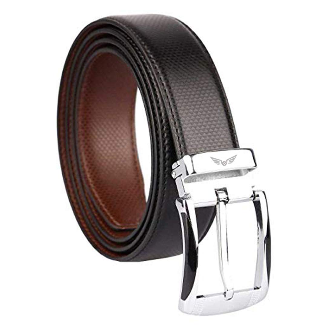 Men's Artificial PU Leather Casual and Formal Reversible Belt (Black/Brown , Size 28-44 )