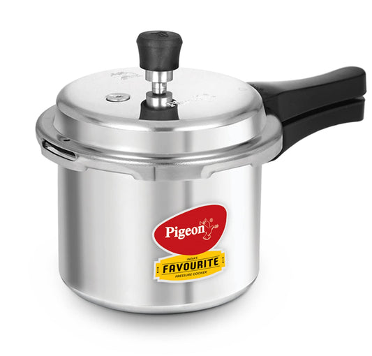 Stovekraft Favourite Outer Lid Non Induction Aluminium Pressure Cooker, 3 Litres, Silver