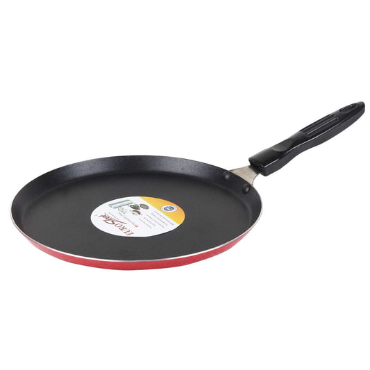 Non Stick Dosa Tawa Regular Gas Stove Compatible, Marooon (24cm,240mm/9 Inches) (Size No. 10) (2.6 Thickness)