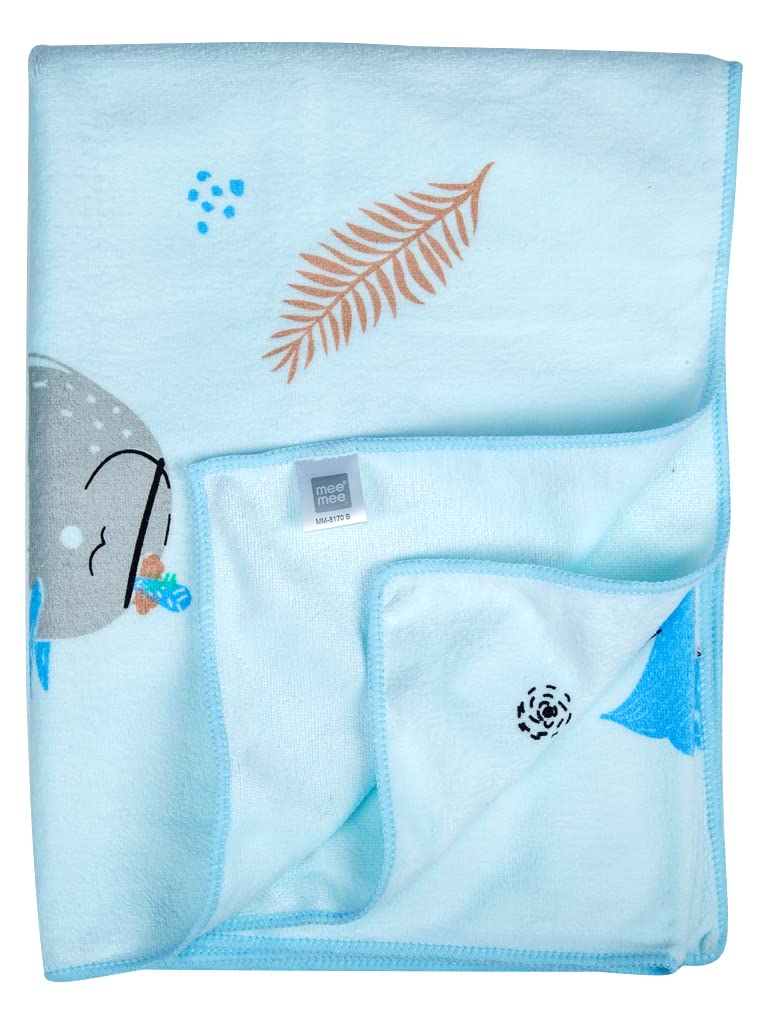 Soft Absorbent Baby Towel (Blue)