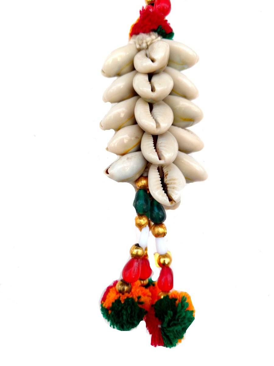 Rastogi Handicrafts Wall Hanging Handmade Kauri Bunch Stringed Decorative Ornament Christmas Diwali Party Wedding Decorative Hanging Set of Two