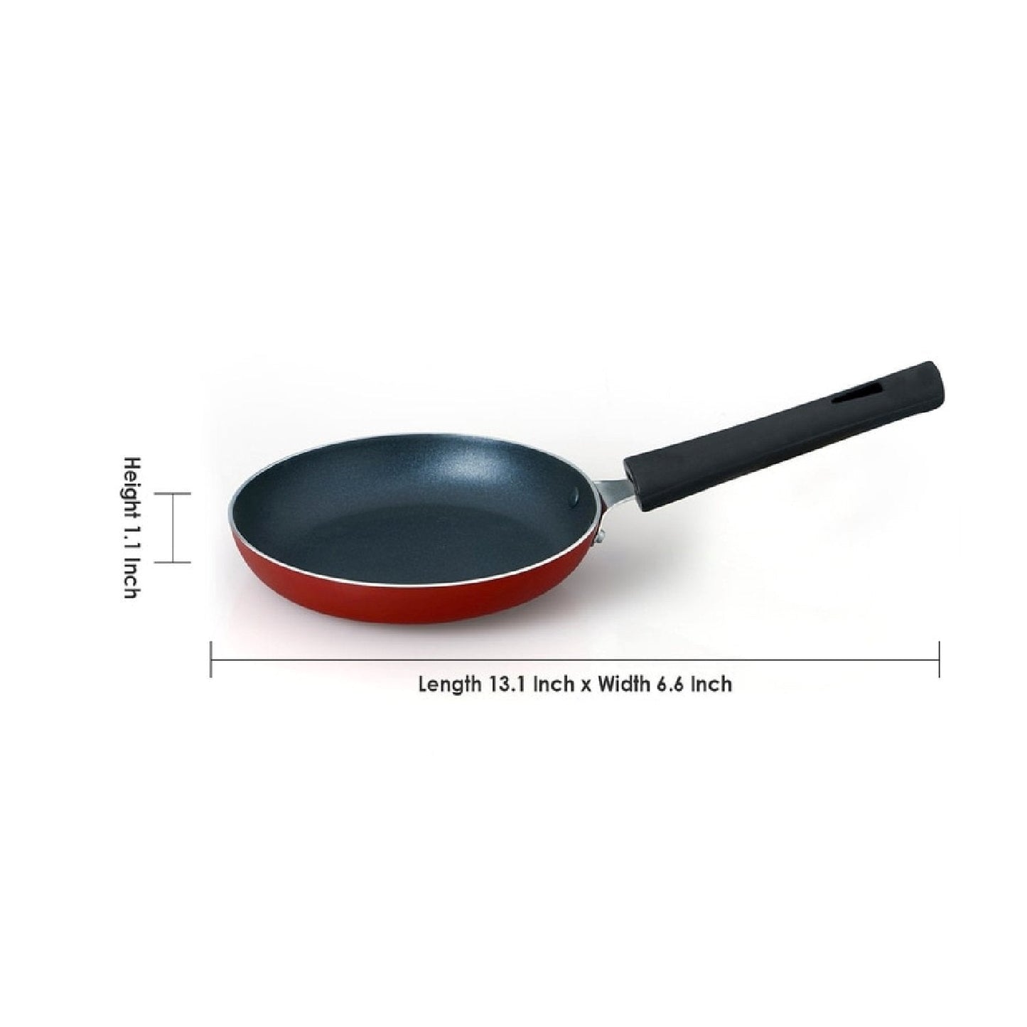 Non-Toxic Coating Aluminium Mini Tapper Pan (16.51 cm, Red Matte)