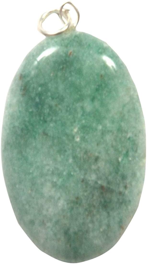 Green Aventurine Oval Pendant by WholesaleGemShop