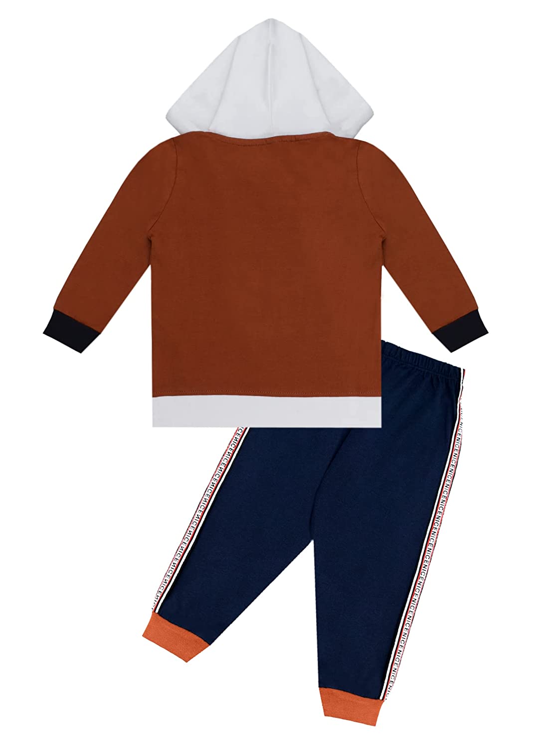 Bodysuit / Dress / Baba Suit for Boys/Girls Full Pajama & Casual Full Sleeves Shirt with Cap Attached Top Combo Kid's Set