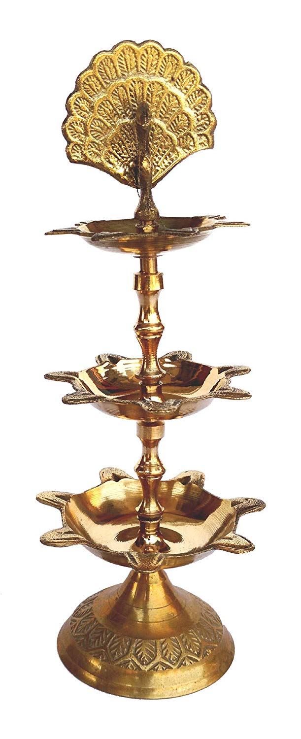 Rastogi Handicrafts Pure Brass Diya (Puja Lamp) Hindu Pooja Article,Diyas, Deepak Oil Lamp