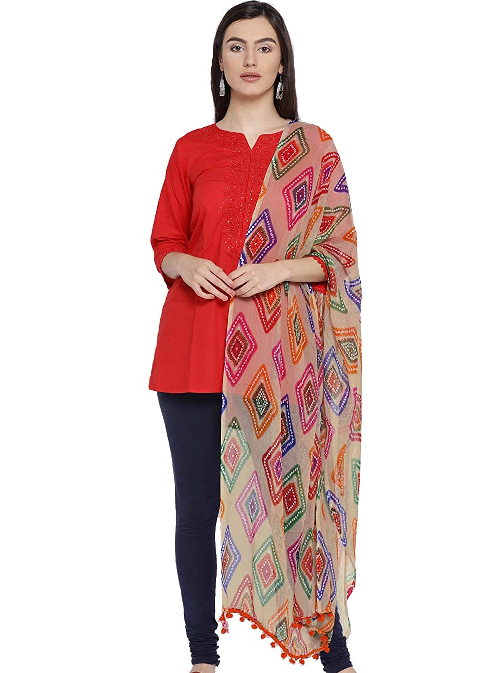 Women's Printed Poly Cotton Dupatta