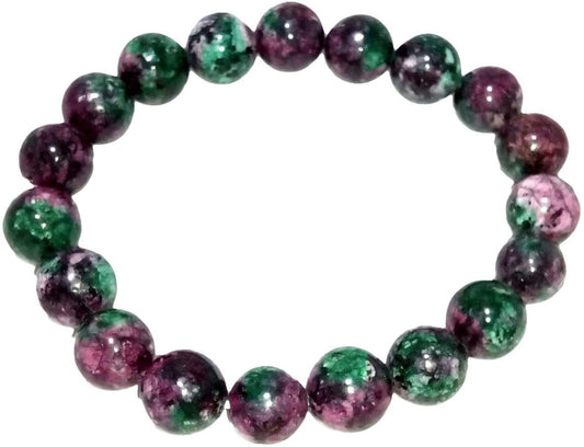 WholesaleGemShop Ruby in Zoisite Gemstone Power Beaded 10 MM Bracelet Gift Fashion Wicca Jewelry