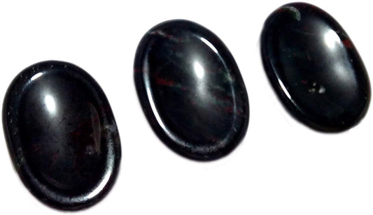 WholesaleGemShop 3 (Three) Bloodstones Thumb Stones