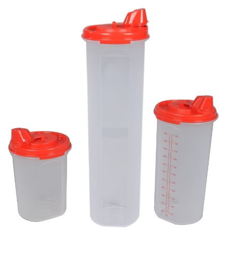 Tupperware Magic Flow Plastic Oil Dispenser Set, Set of 3