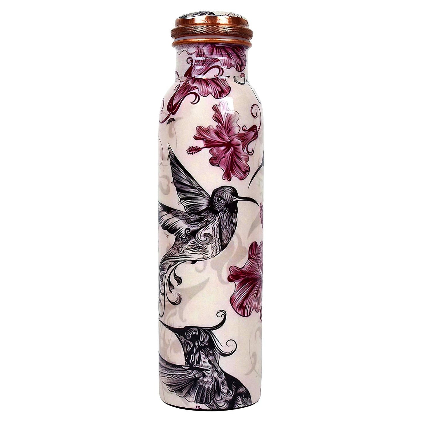 Art Printed Pure Copper Water Bottle 1000 ml