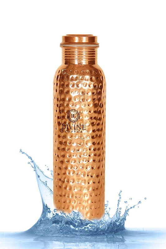 Handmade Hammer Pure Copper Water Bottle,1000Ml