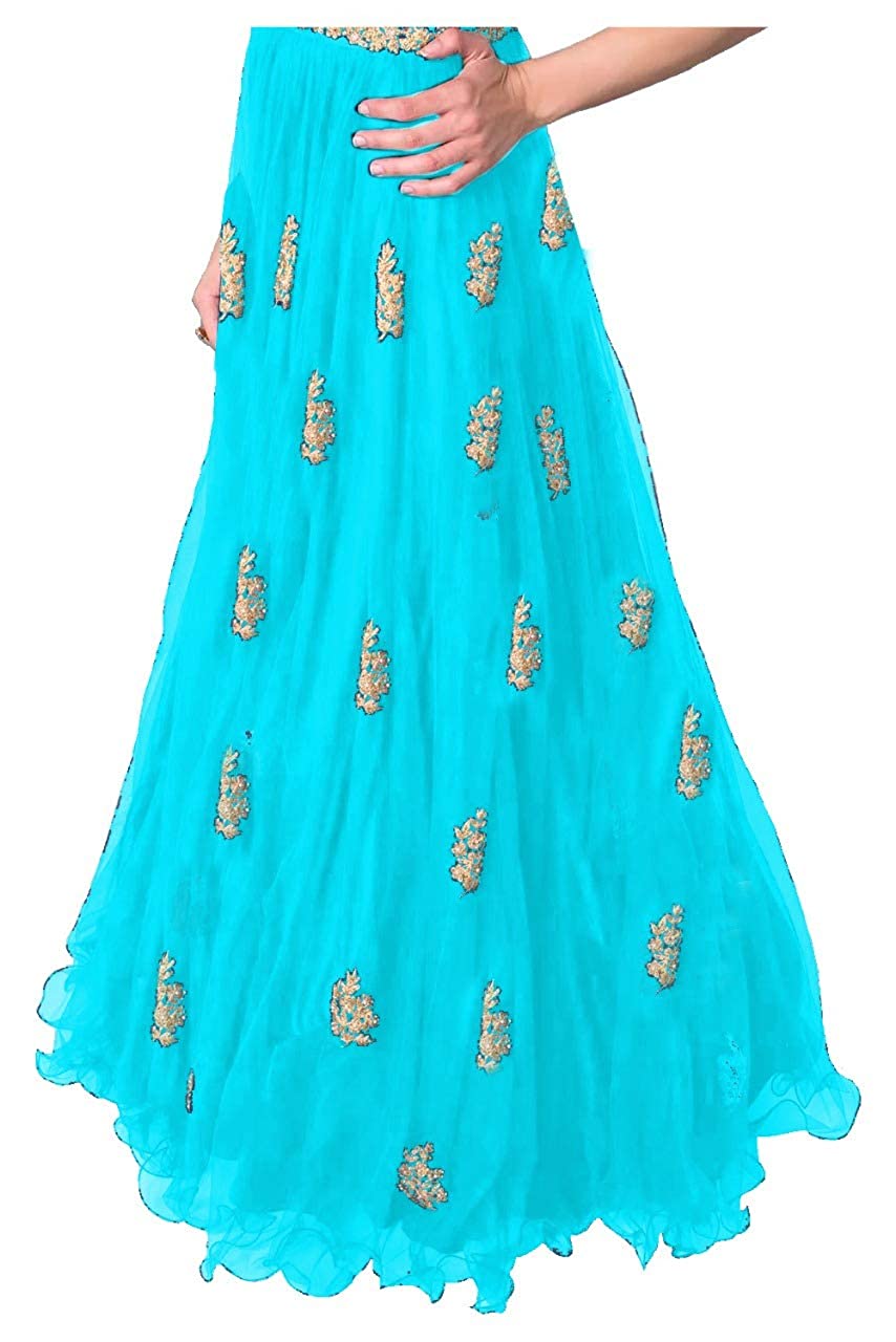 Women's Long Semi Stitched Anarkali Gown