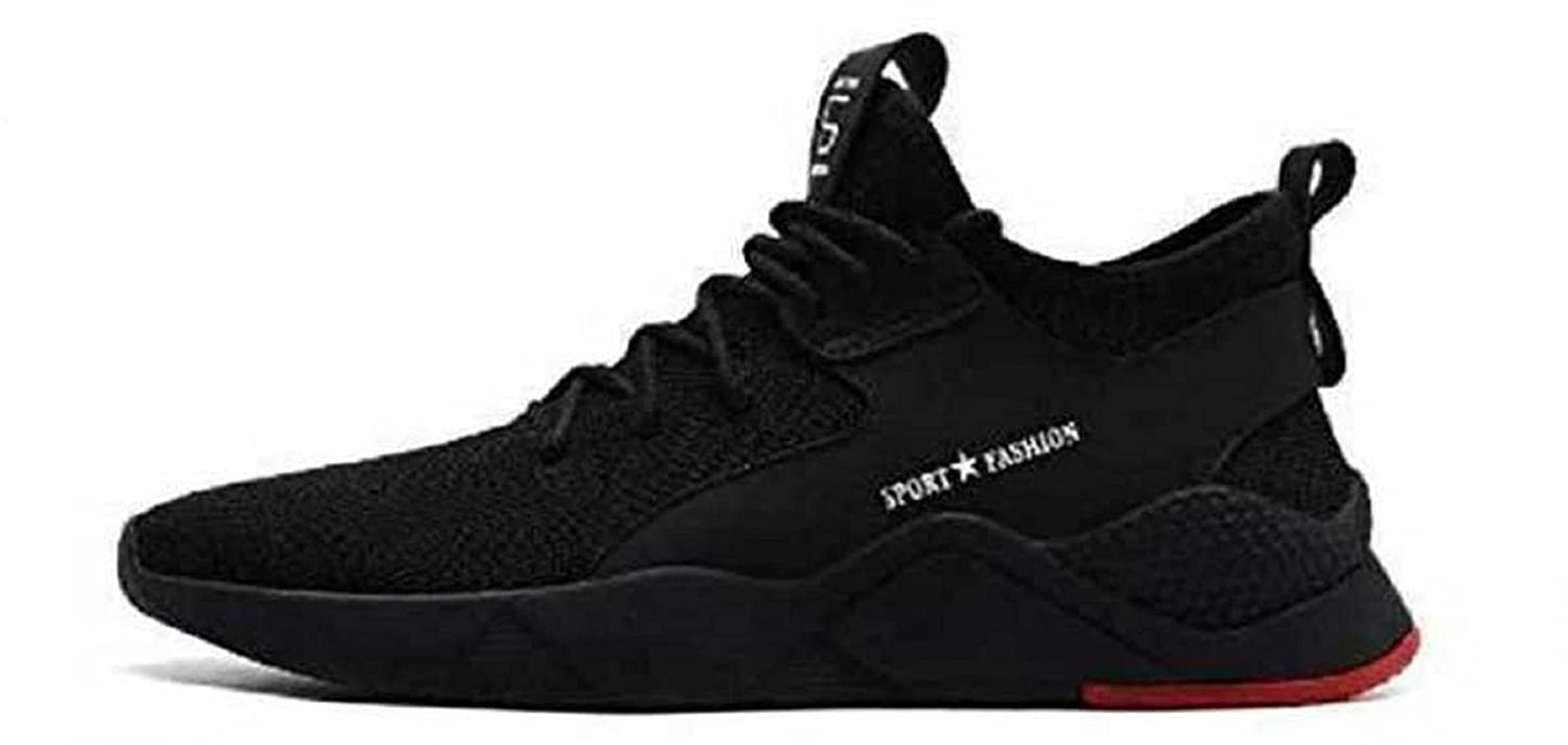 Men's Trendy & Stylish Black & Sports Sneakers Running Shoes